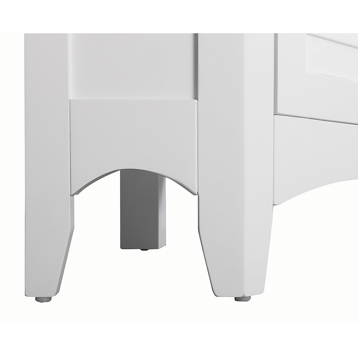 Meuble d’Angle Salle de Bain avec Porte Louver & Étagère, GLANCY white, TEAMSON HOME