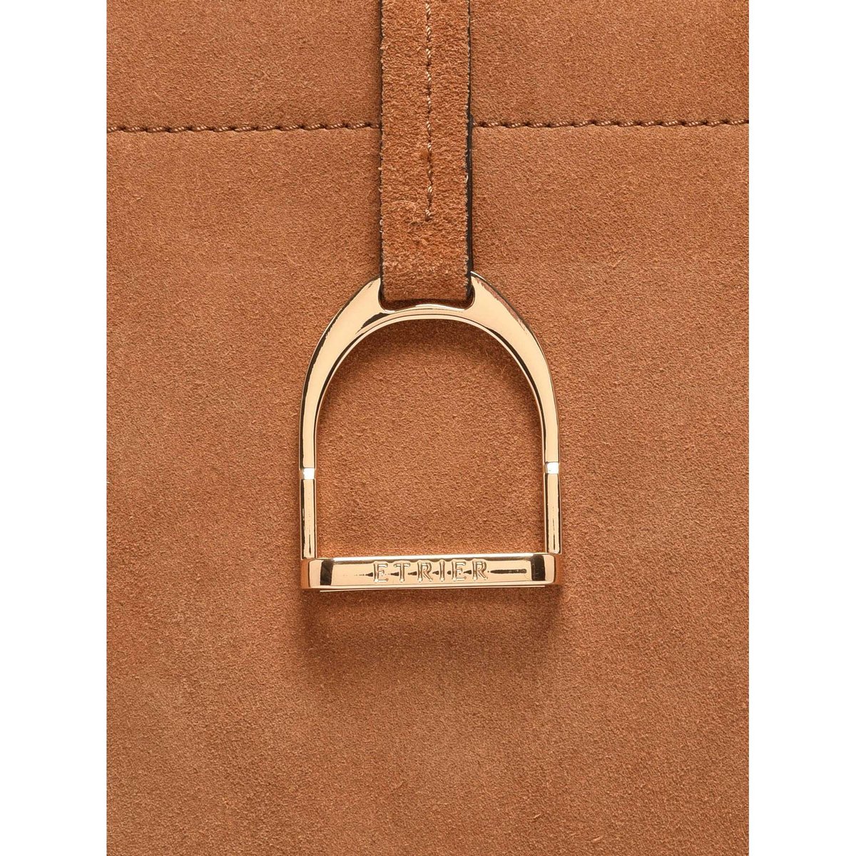 sac porté épaule Altesse suede cuir camel, ETRIER