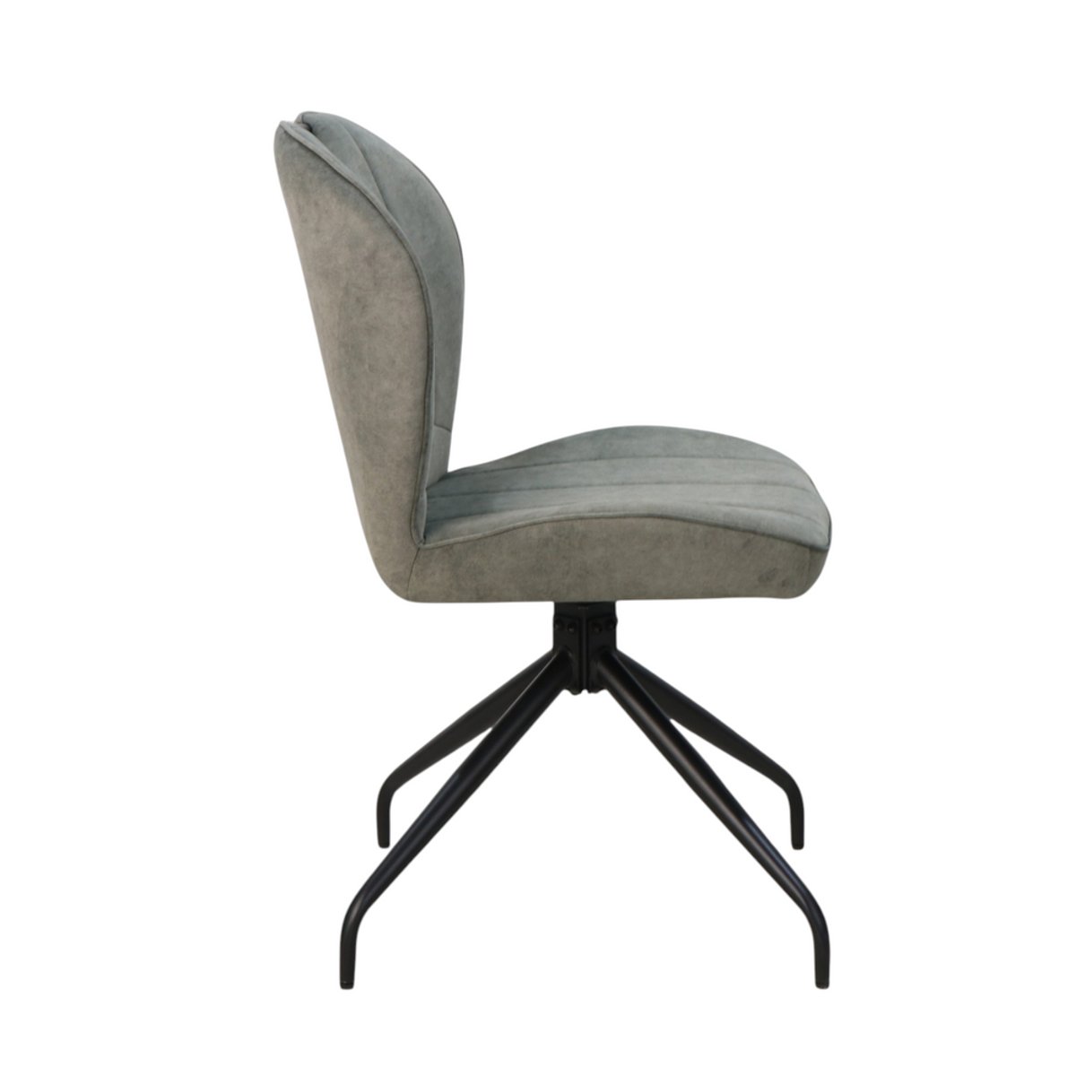 Chaise repas en tissu vert amande, ZAGO