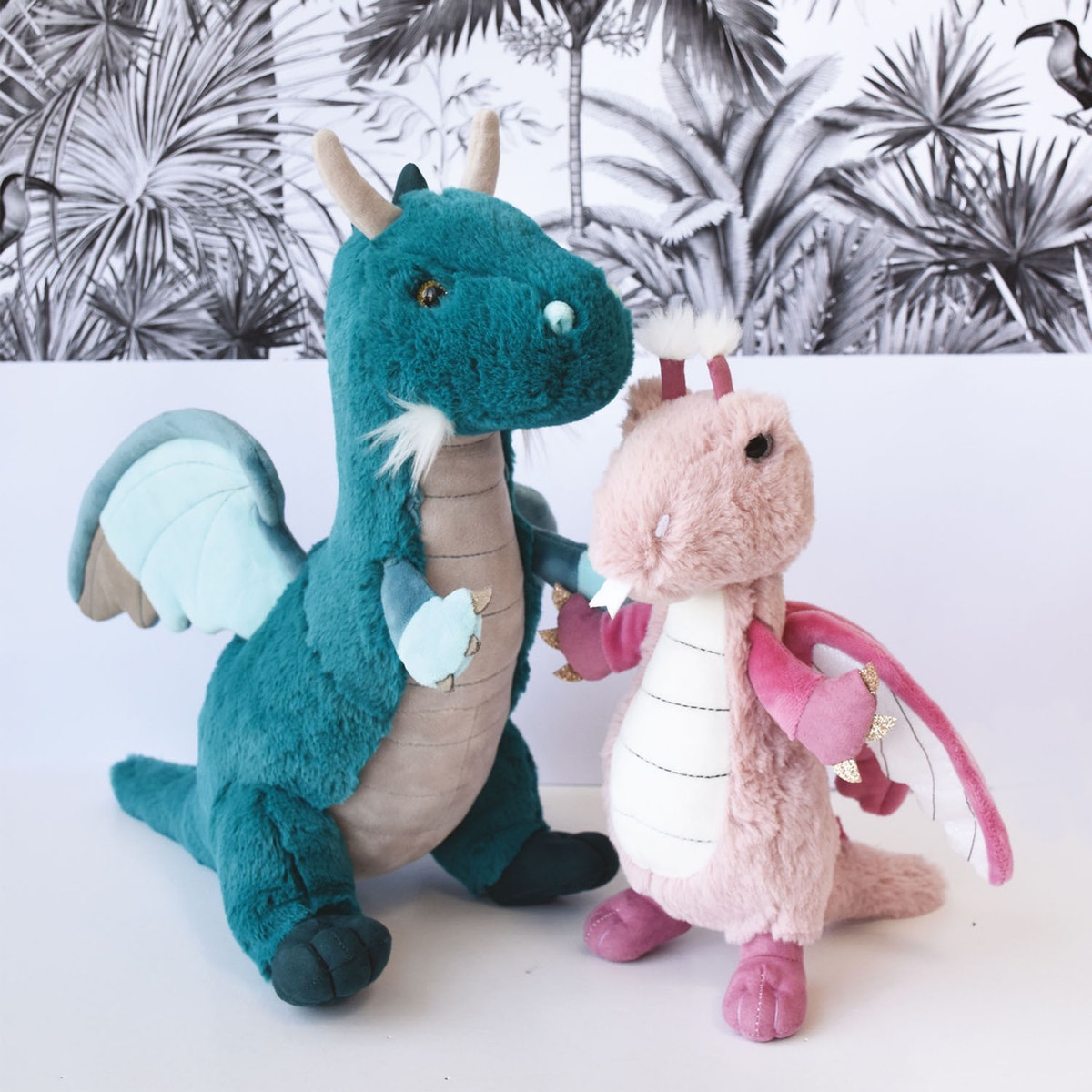 Peluche Dragon 40 Cm Ho2965 emeraude, HISTOIRE D'OURS