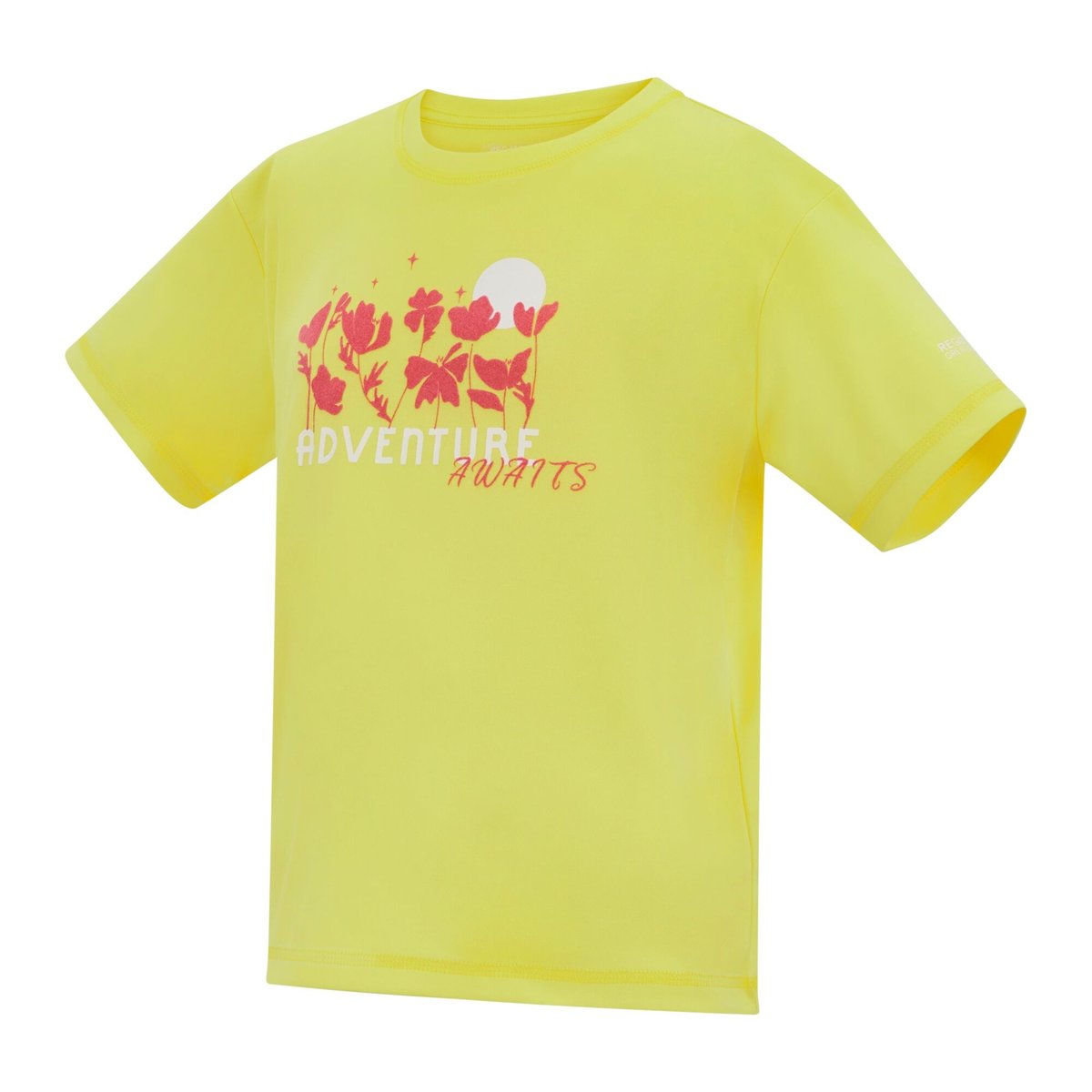 T-shirt manches courtes motif/style fleurs ARIA jaune clair imprimé, REGATTA