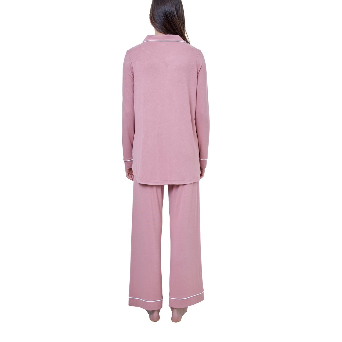 Ensemble 2 pièces pyjama uni de grossesse bois de rose, VERTBAUDET