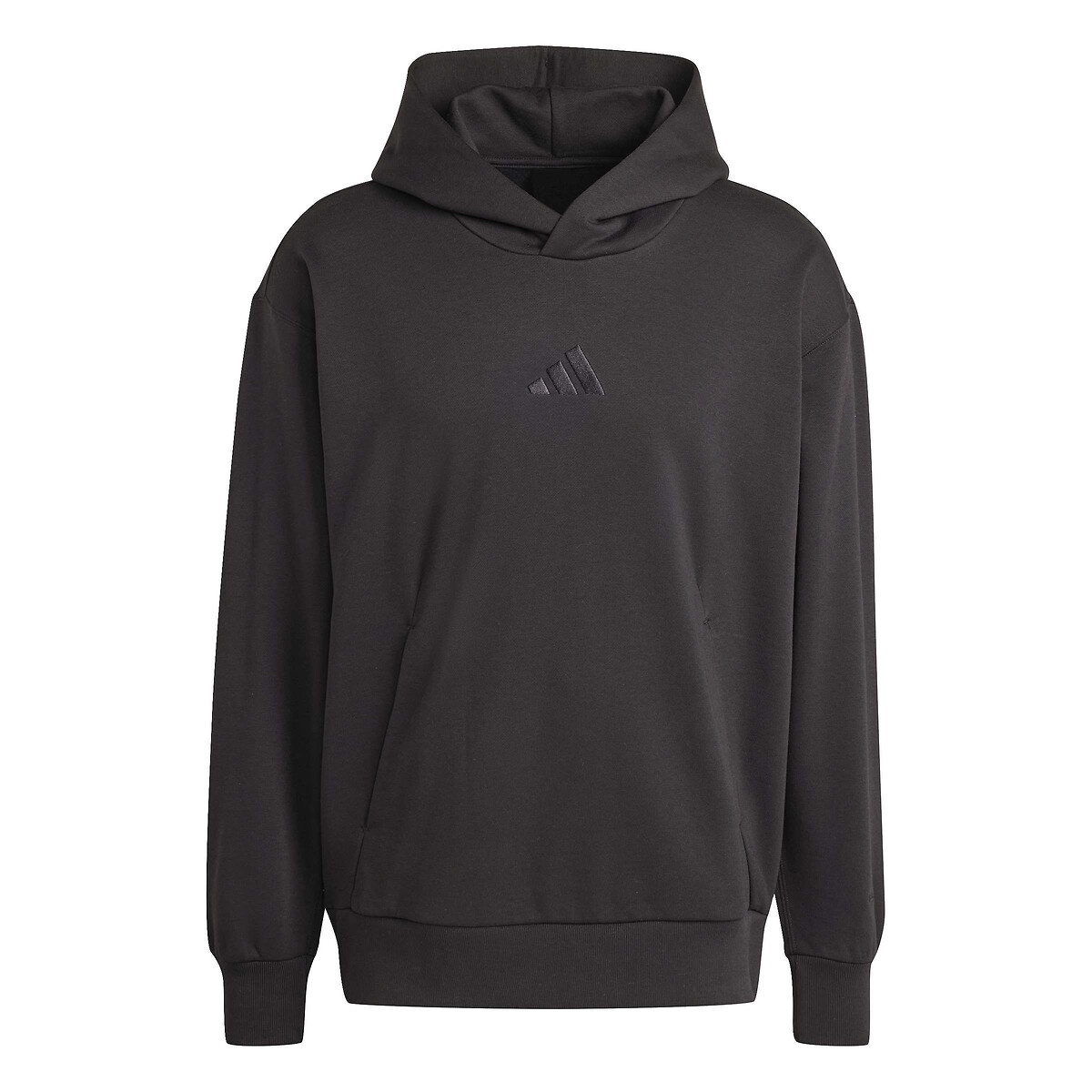Sweat à capuche avec petit logo ton sur ton noir, ADIDAS SPORTSWEAR
