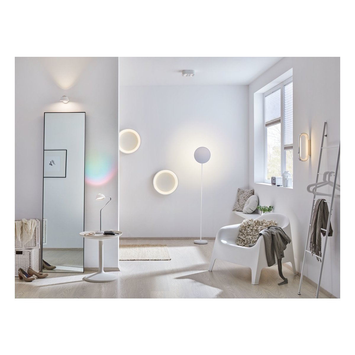 Applique led agena chrome & blanc 20w chromé, PAULMANN