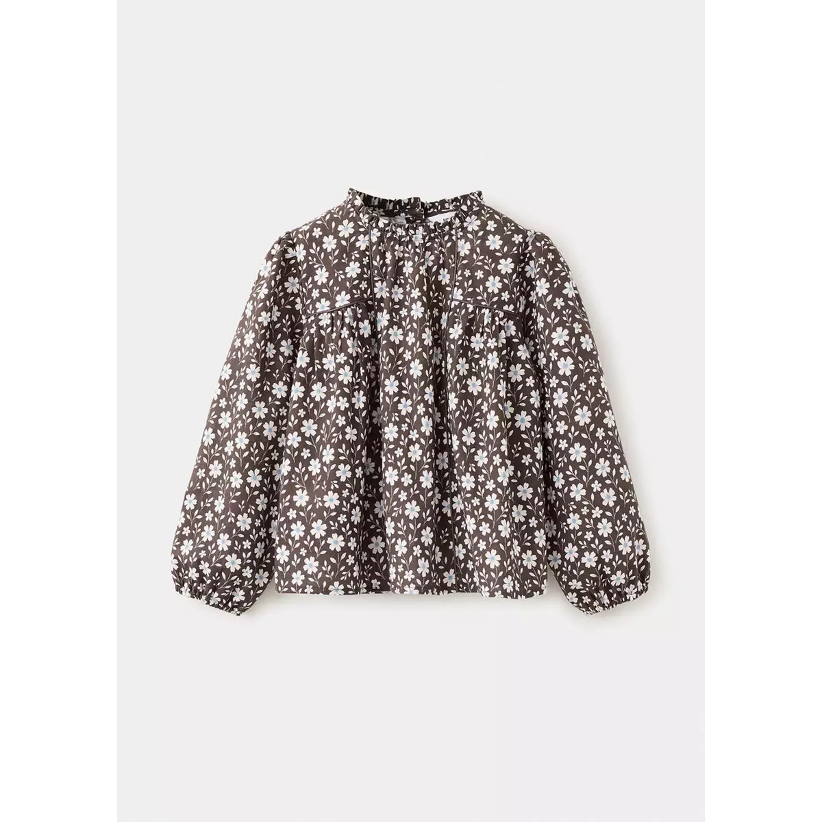 Blouse en imprimé floral marron, MANGO BABY