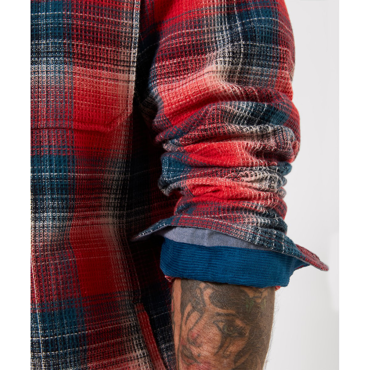 Chemise à Carreaux Gaufrée Wayfarer rouge, JOE BROWNS