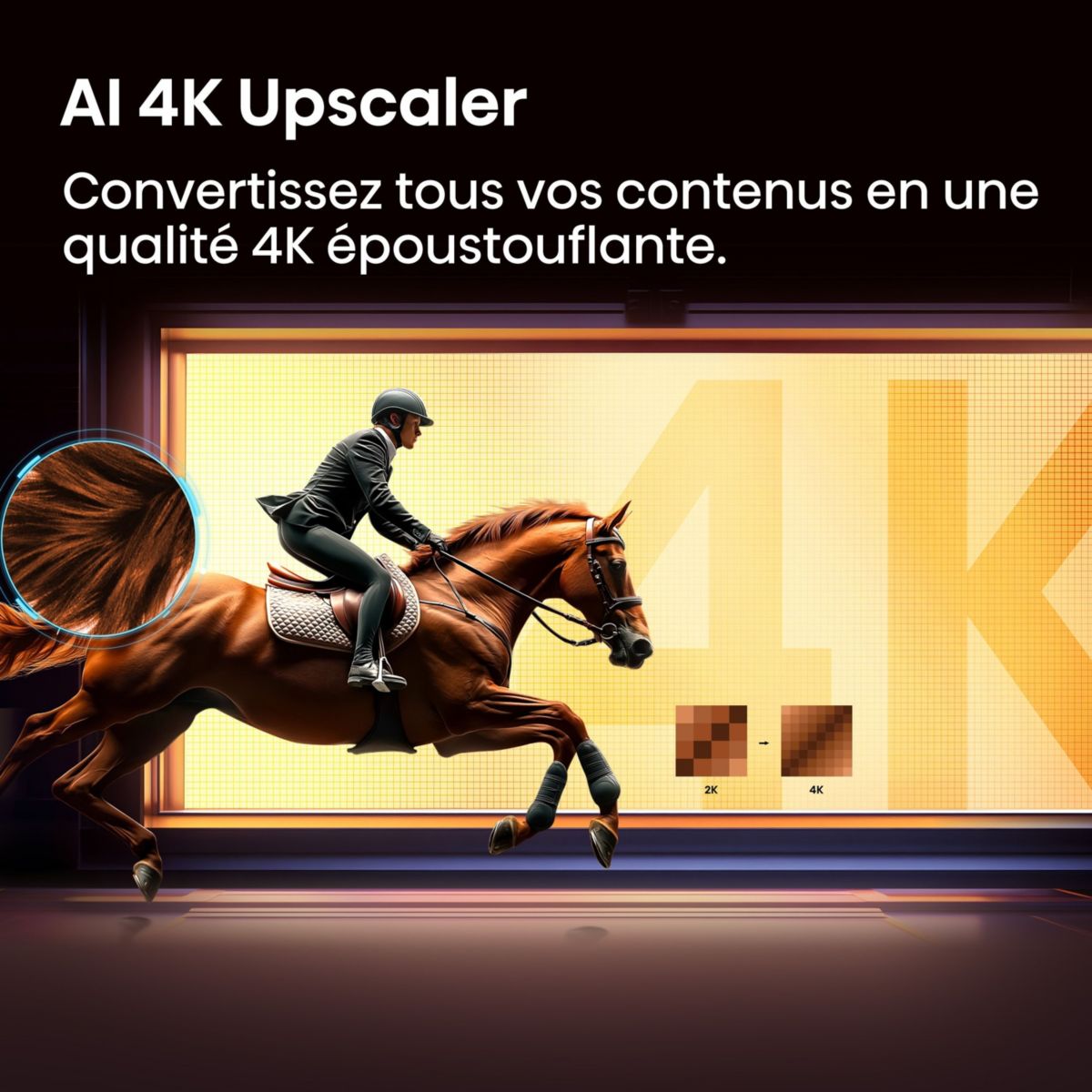 TV QLED 50E7S (2026) 50" (126 cm) 4K couleur unique, HISENSE