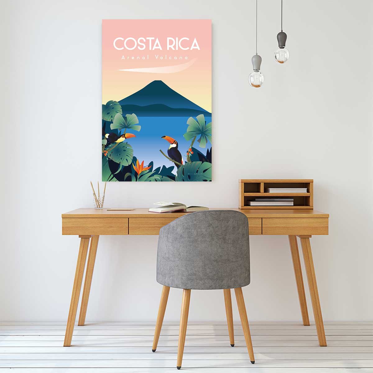 Tableau voyage Volcan du Costa Rico tableau alu dibond, HEXOA