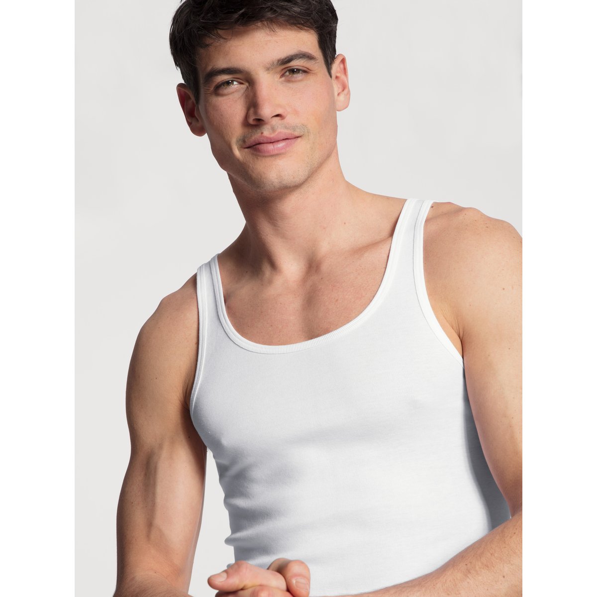 sans manches Coton TWISTED COTTON DUO blanc, CALIDA