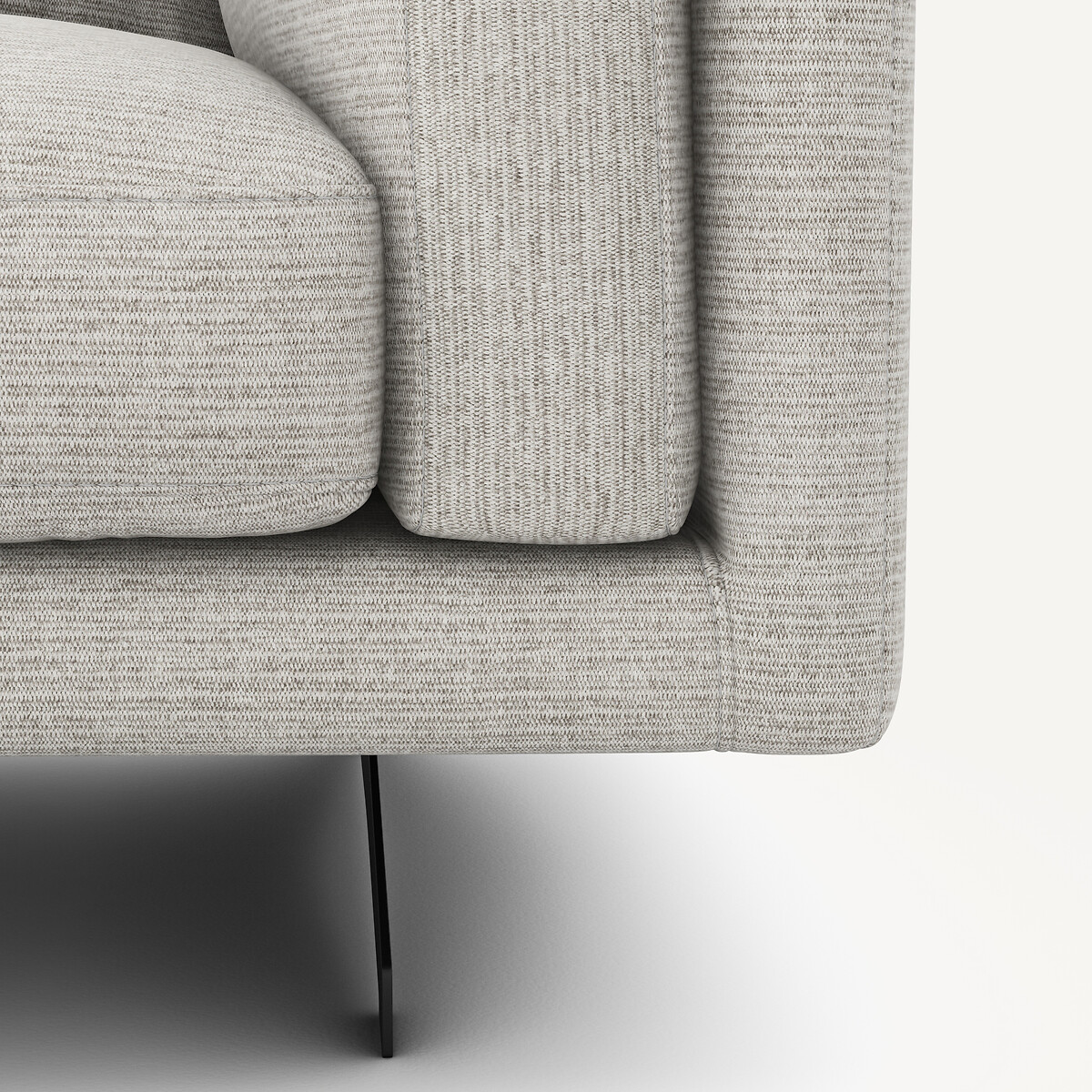 2-Sitzer-Sofa, aus recycelter Baumwolle, CÉSAR hellgrau, AM.PM