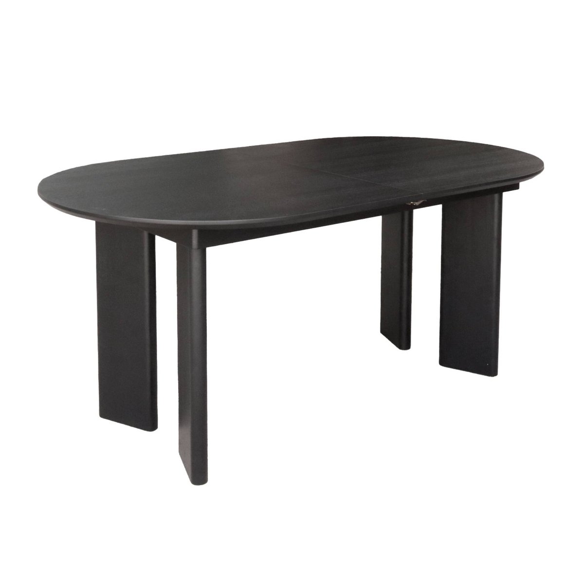 Table à manger oblongue extensible bois d'hévéa et placage chêne 6-8 places ALBANE naturel, SWEEEK