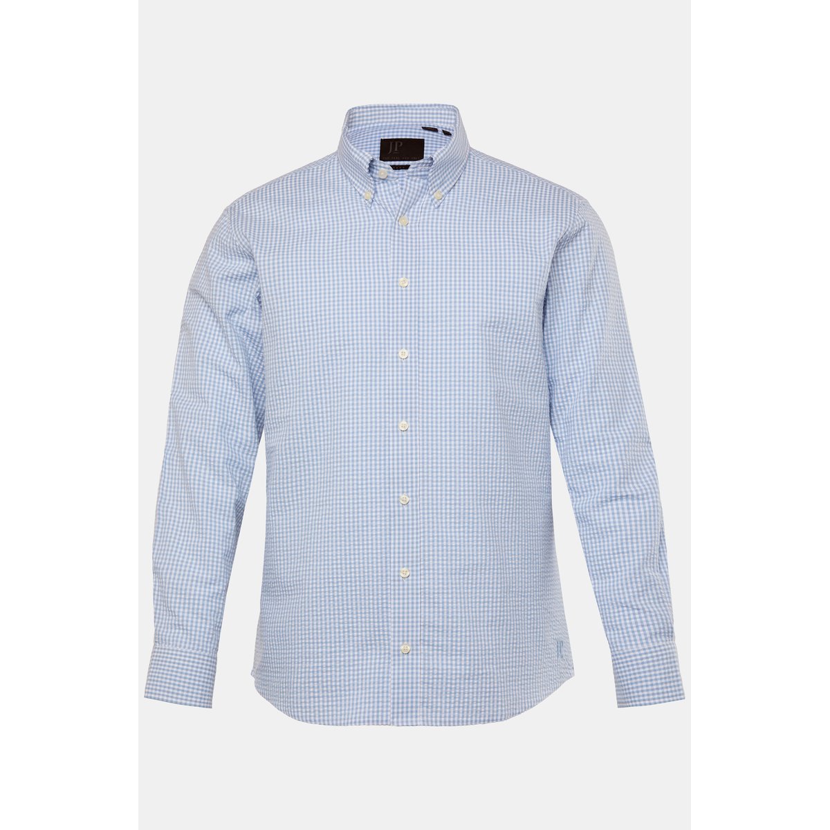Chemise à carreaux en seersucker bleu clair, JP1880