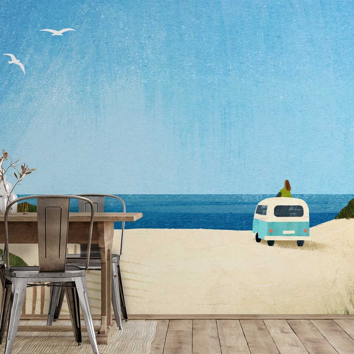 Papier peint horizon salé intissé, HEXOA