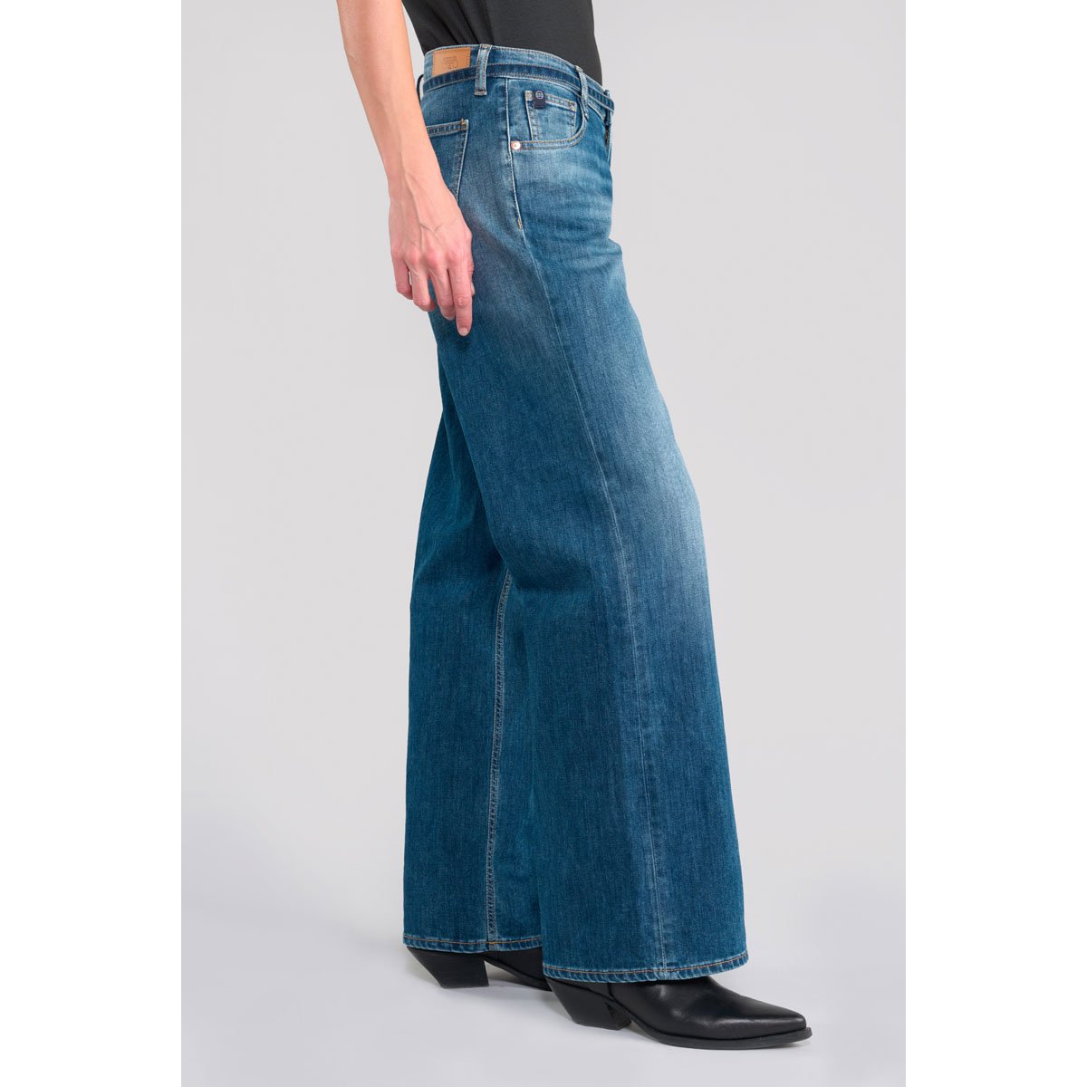 Jeans loose, large wide leg , longueur 34 blue, LE TEMPS DES CERISES