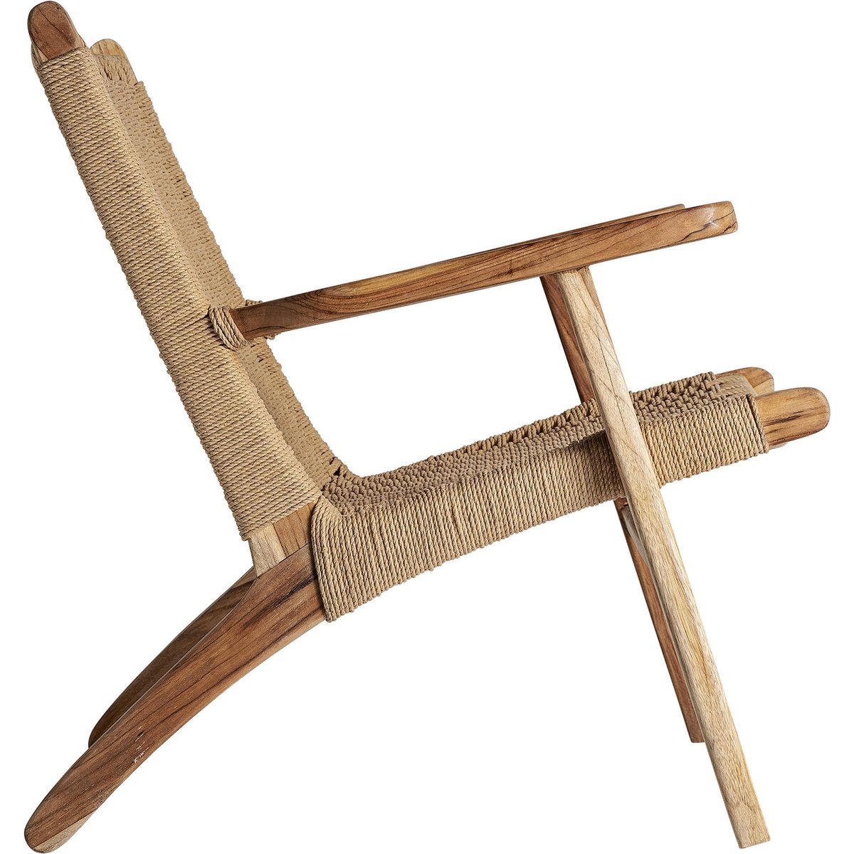 Fauteuil en teck et rotin style colonial marron teck naturel, RECOLLECTION