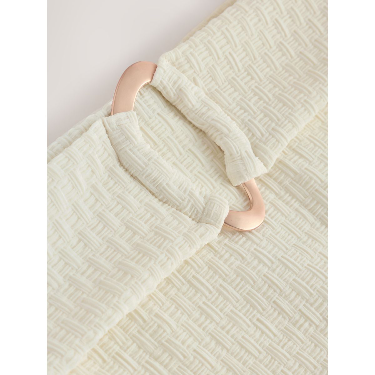 Bas de bikini taille haute éléments métal crème tissée, NEXT