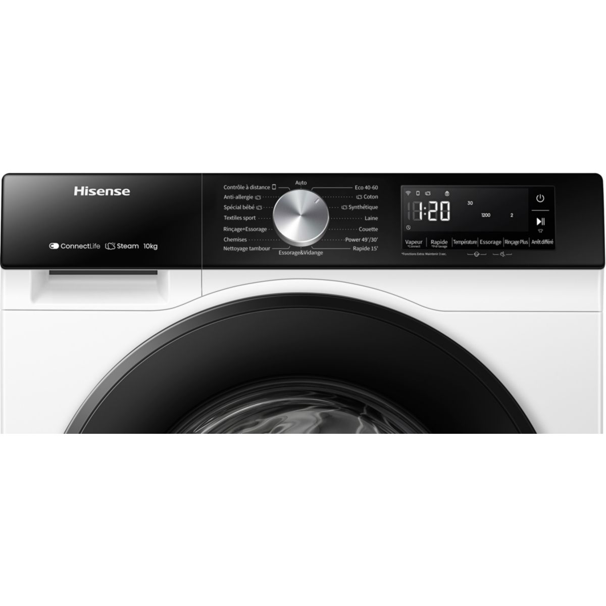 Lave linge hublot WF3S1043BW3 couleur unique, HISENSE