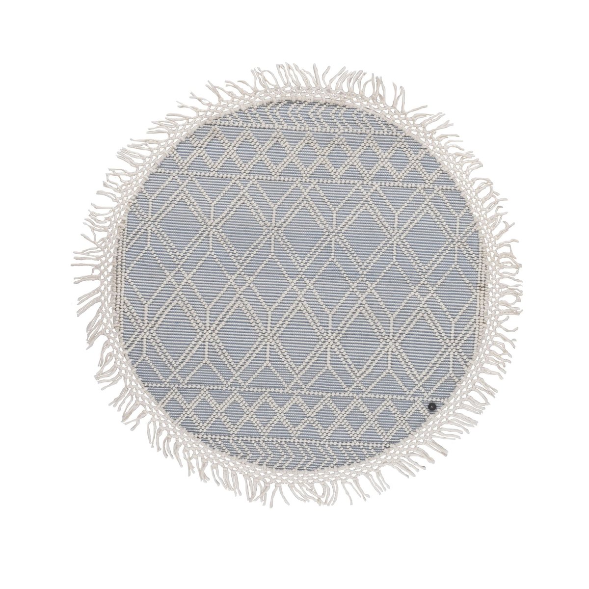 Tapis de salon en style scandinave - COLORED MACRAMÉ bleu, TOM TAILOR