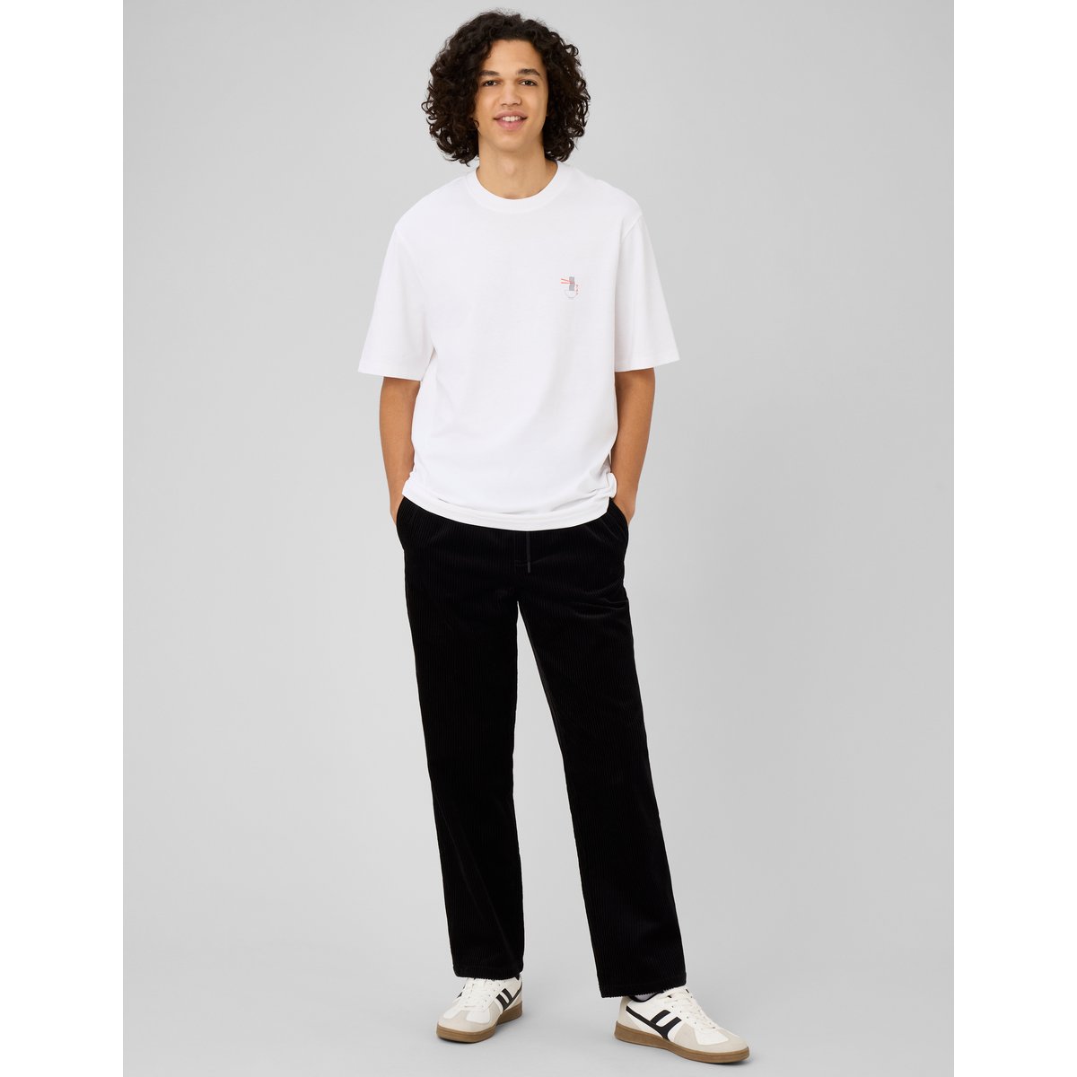 T-shirt imprimé devant/dos blanc, BZB