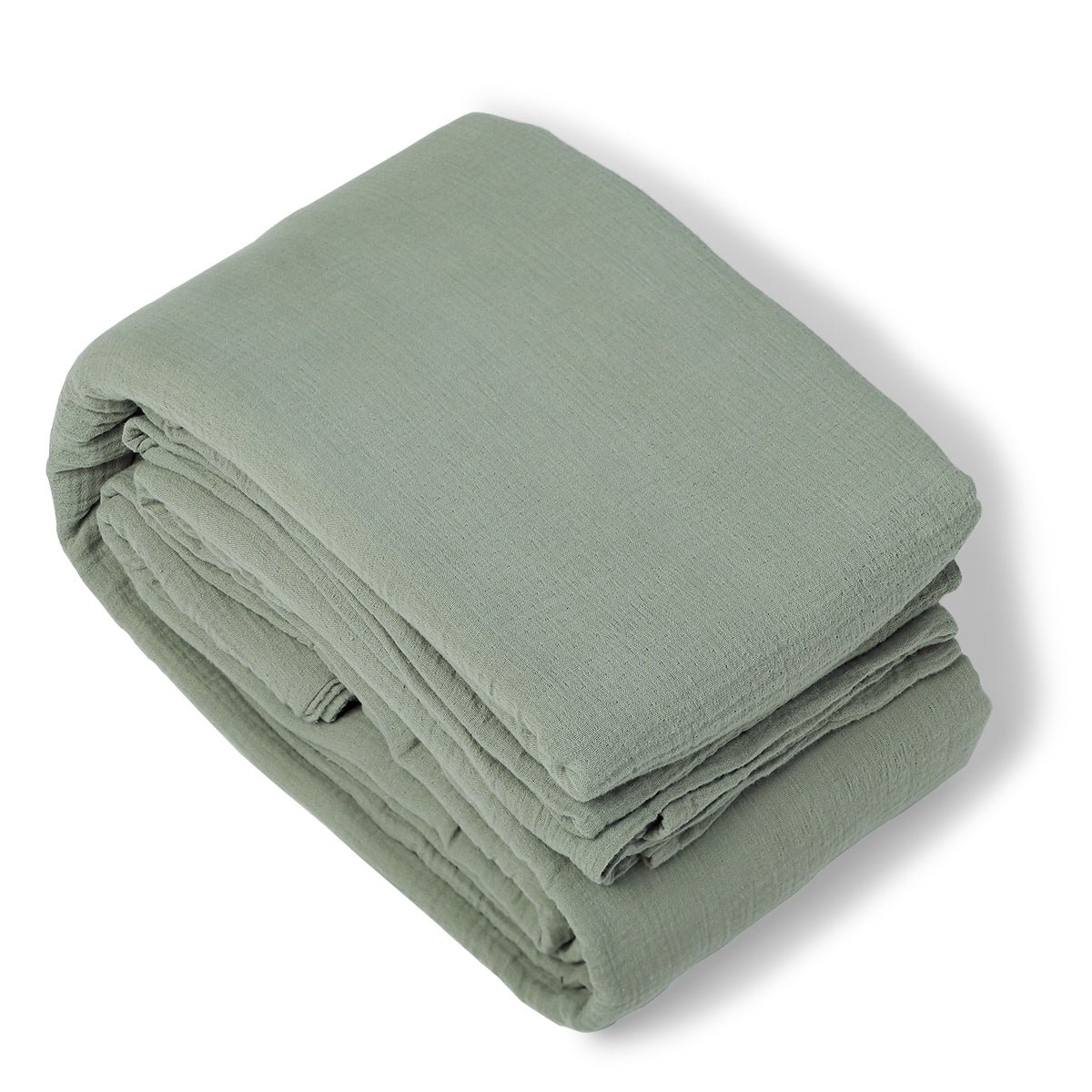Housse de couette gaze de coton CARLA vert céladon, FEBRONIE