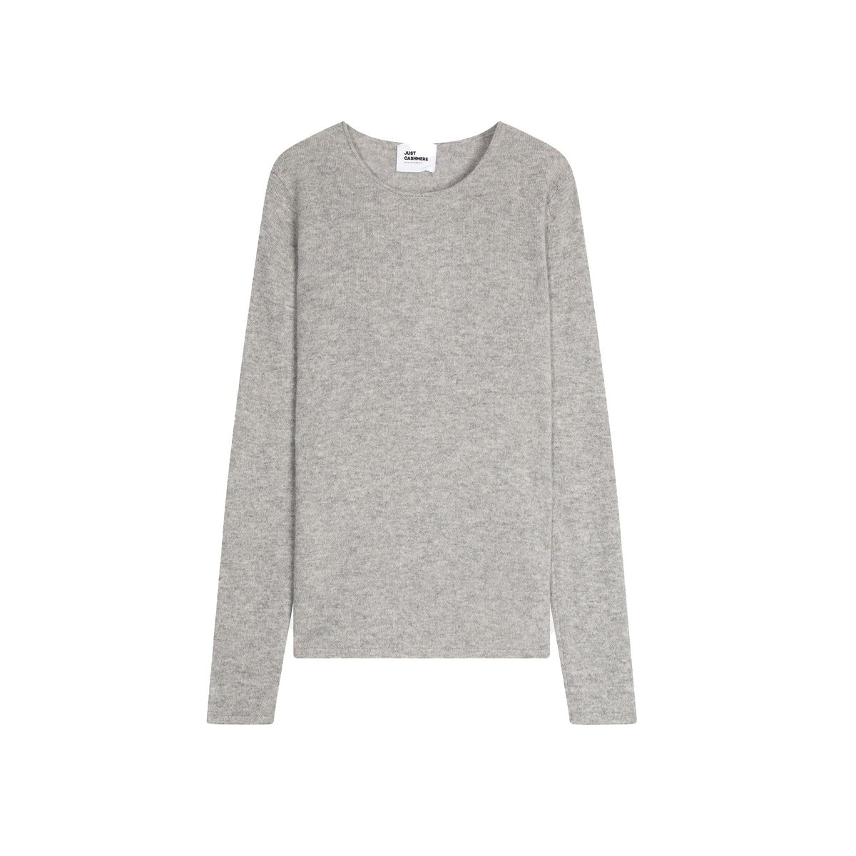 Pull Col Rond Nuage Chiné Vivian gris chiné, JUST CASHMERE