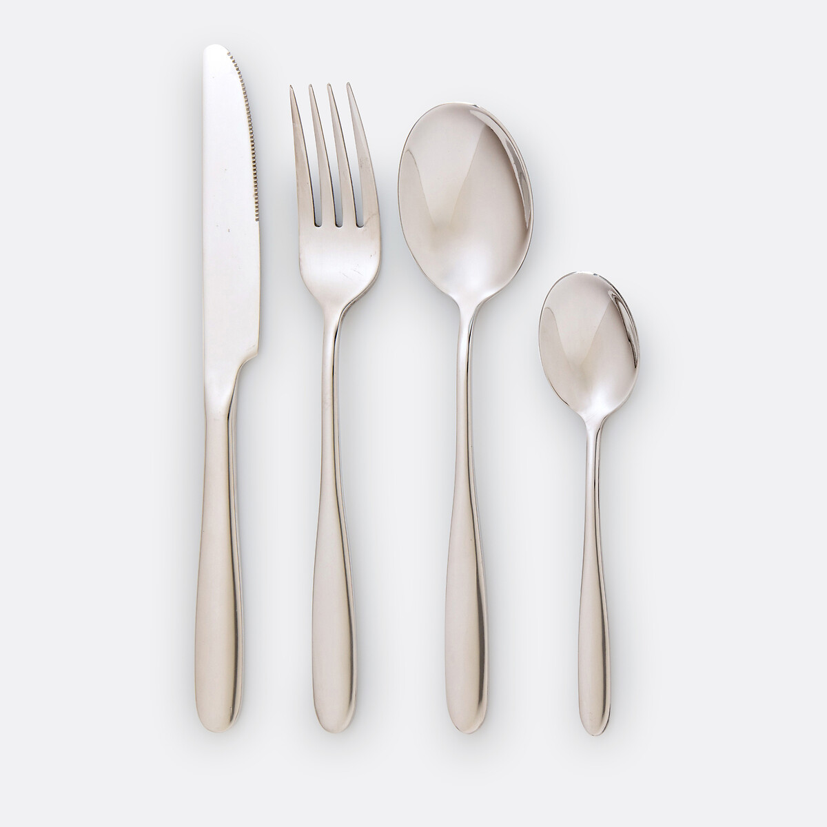 Lot de 4 fourchettes inox, Ebano inox, LA REDOUTE INTERIEURS