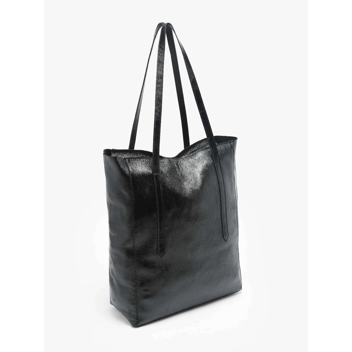 Sac porté épaule A4 Nine cuir nero, MILANO
