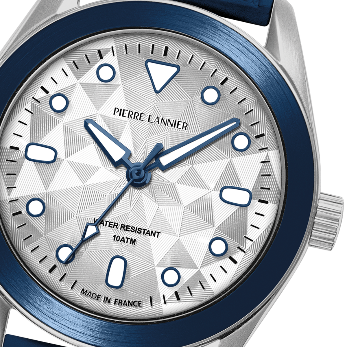 Montre Analogique BORA argenté argenté bleu foncé, PIERRE LANNIER
