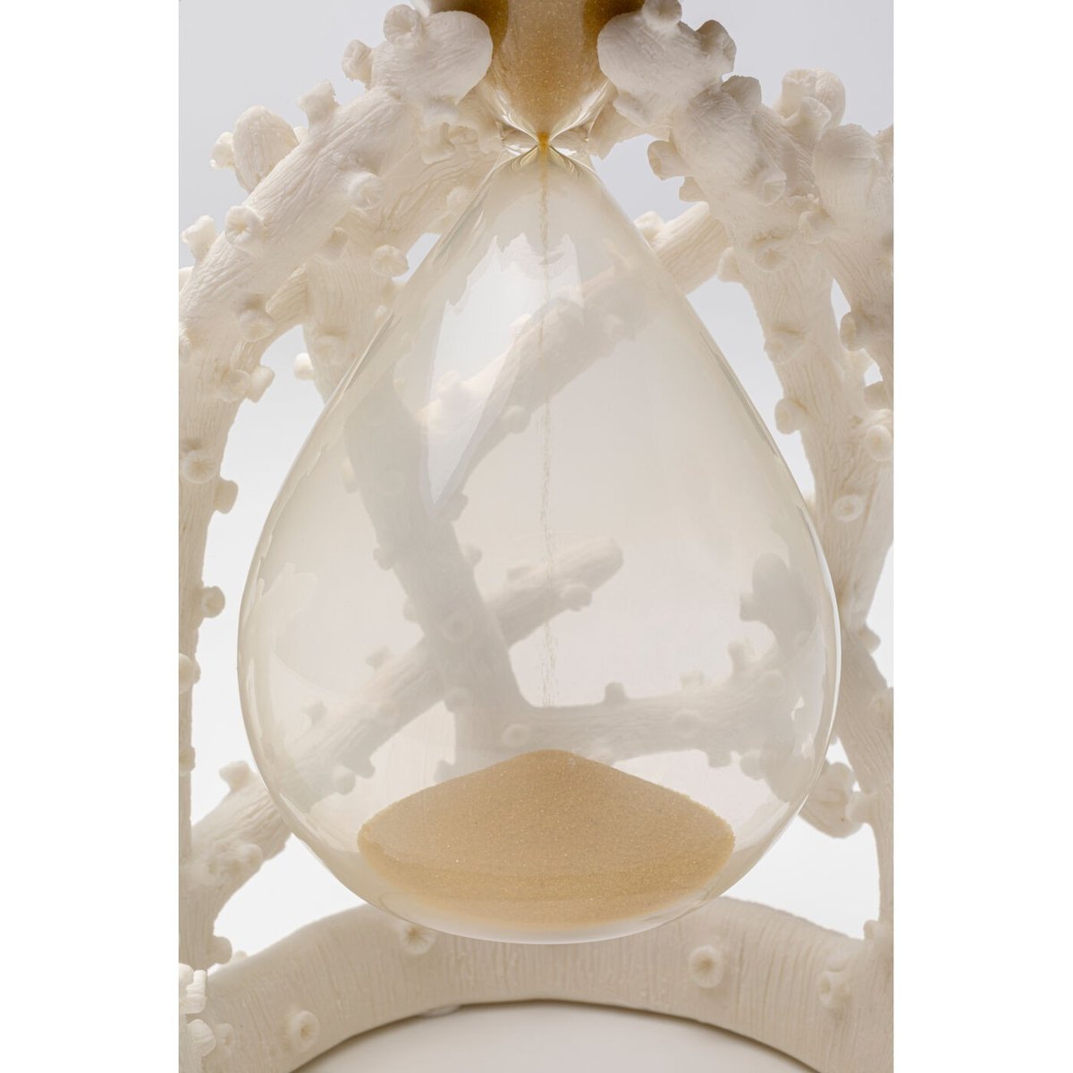 Sablier imitation corail blanc, KARE DESIGN