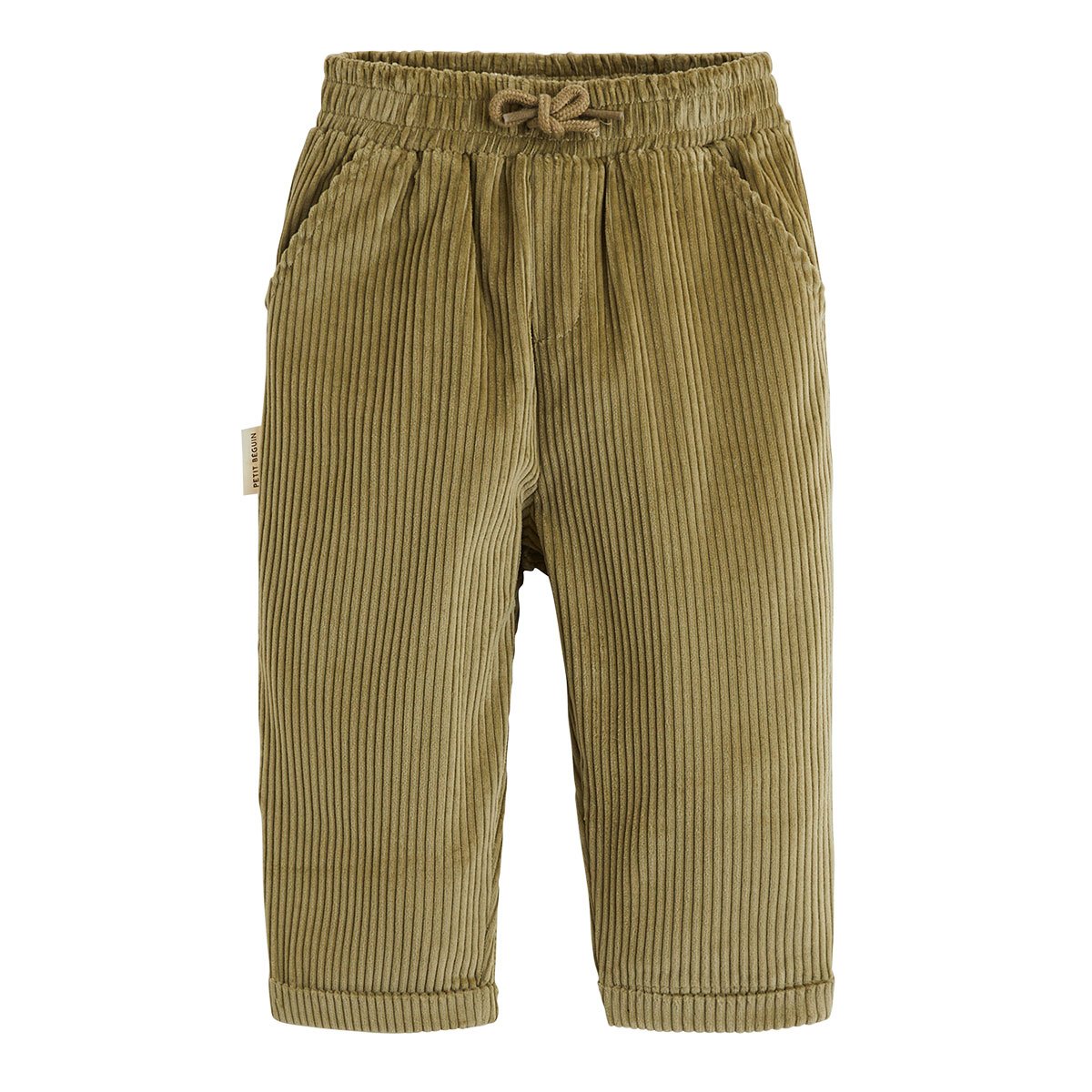 Lot de 2 pantalons bébé en velours côtelé Charly camel, PETIT BEGUIN