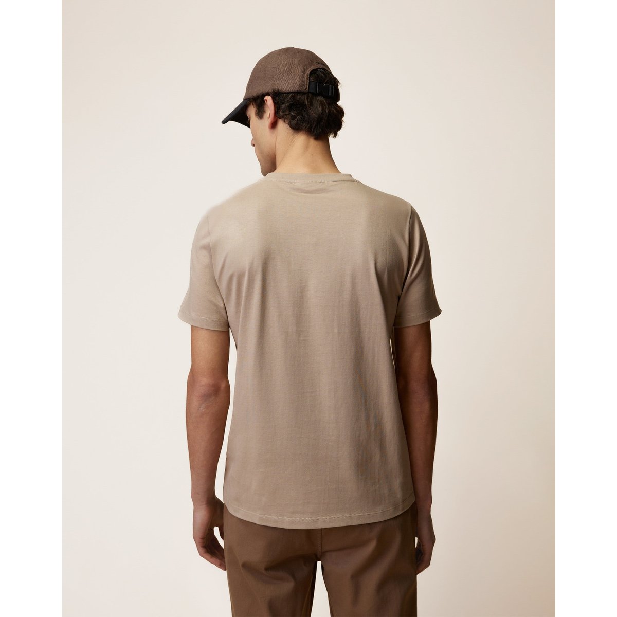 T-shirt en maille beige foncé, FAGUO