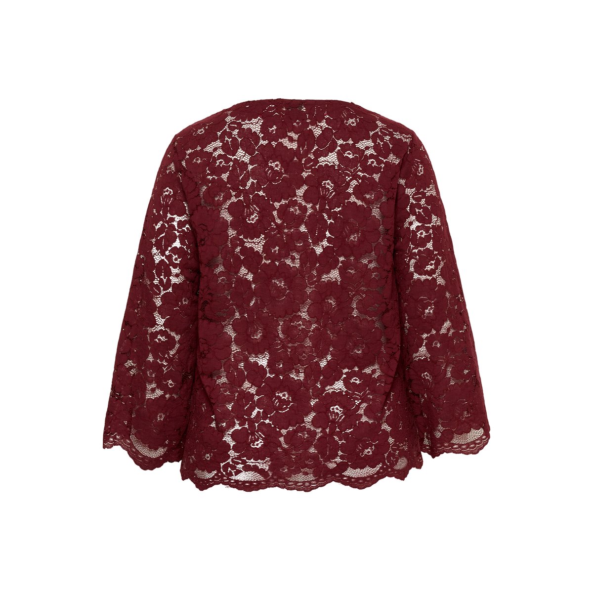 Blouse à manches courtes rouge port, KAFFE CURVE