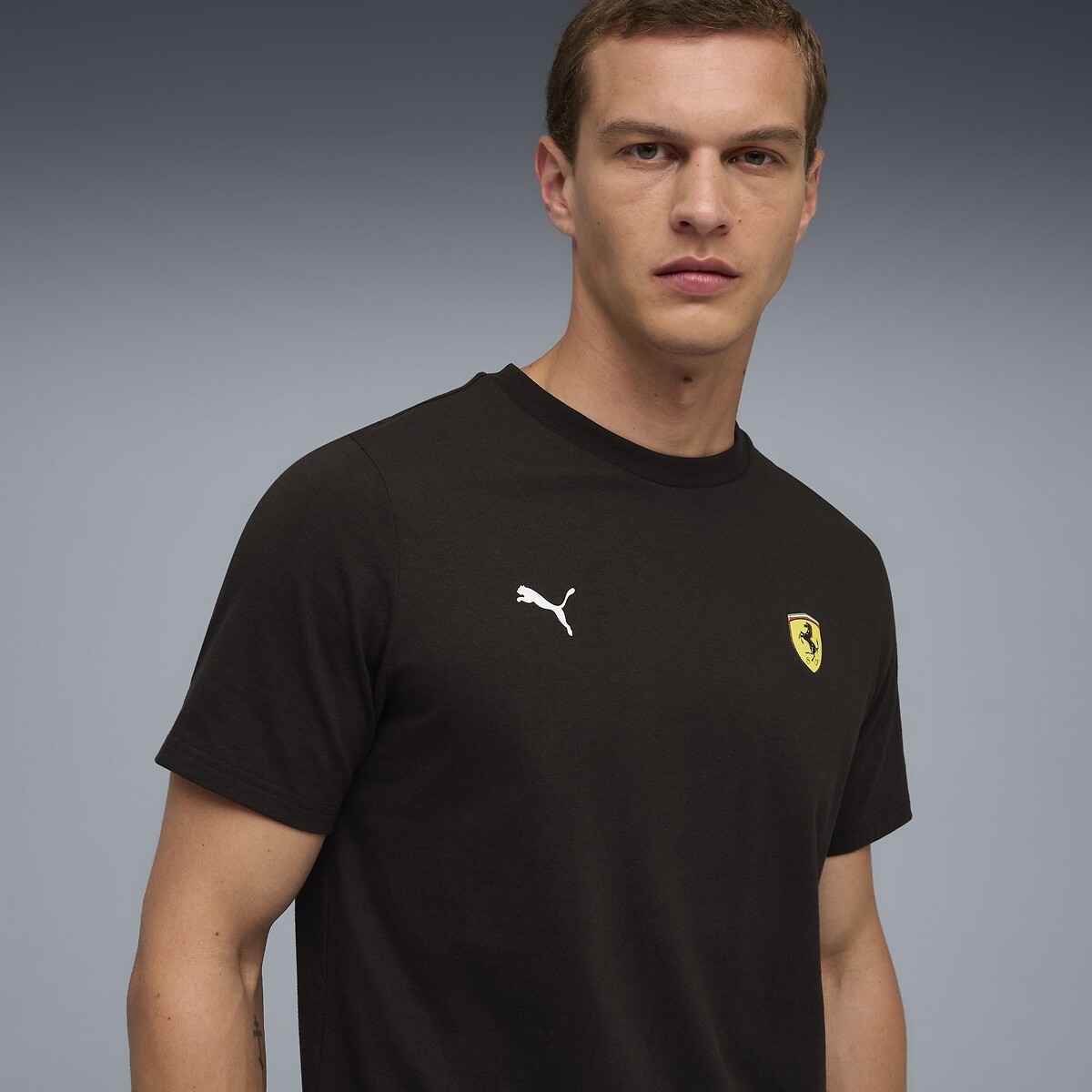 T-shirt de manga curta, Motorsport Ferrari preto , PUMA