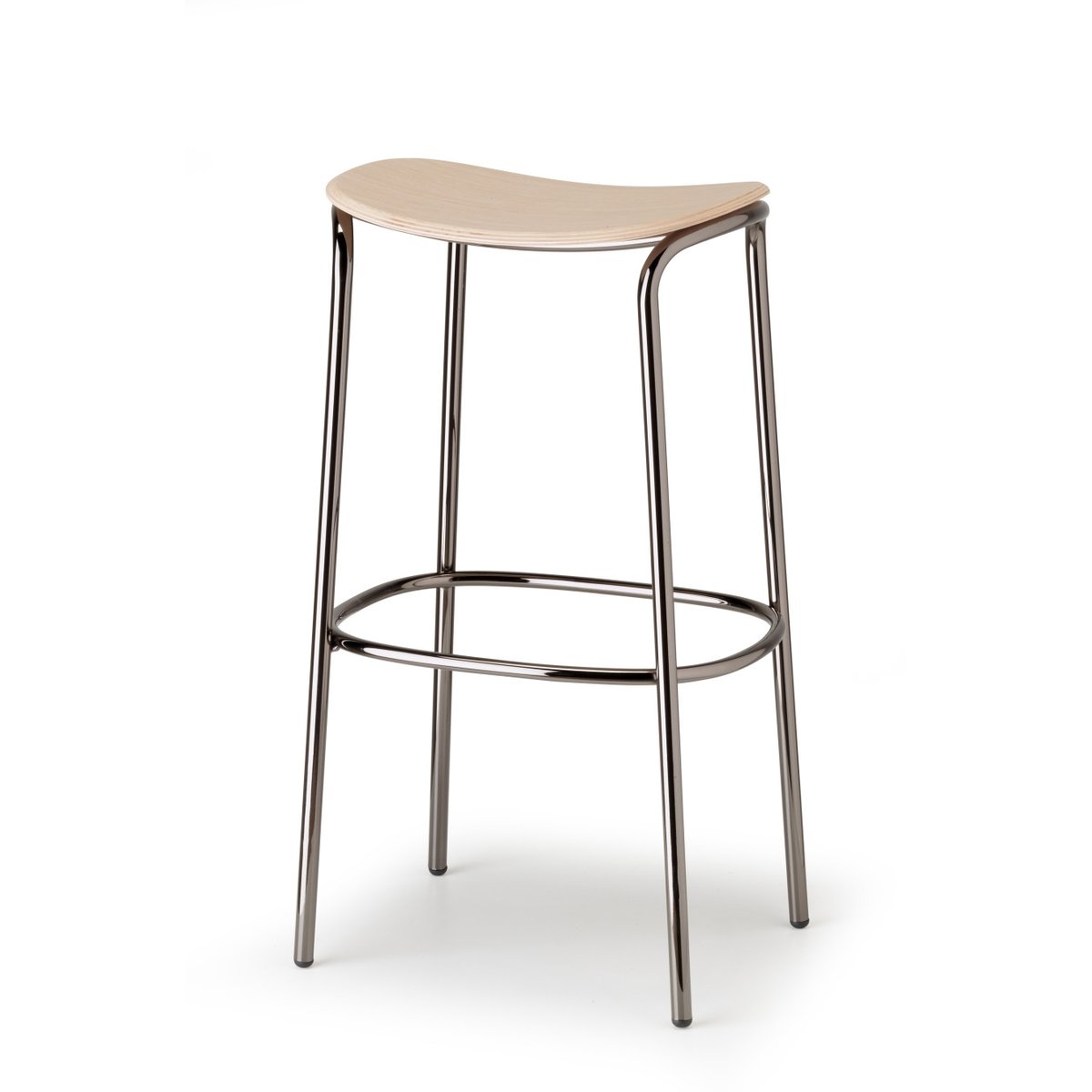 Tabouret design en métal, TRICK noir, SCAB DESIGN