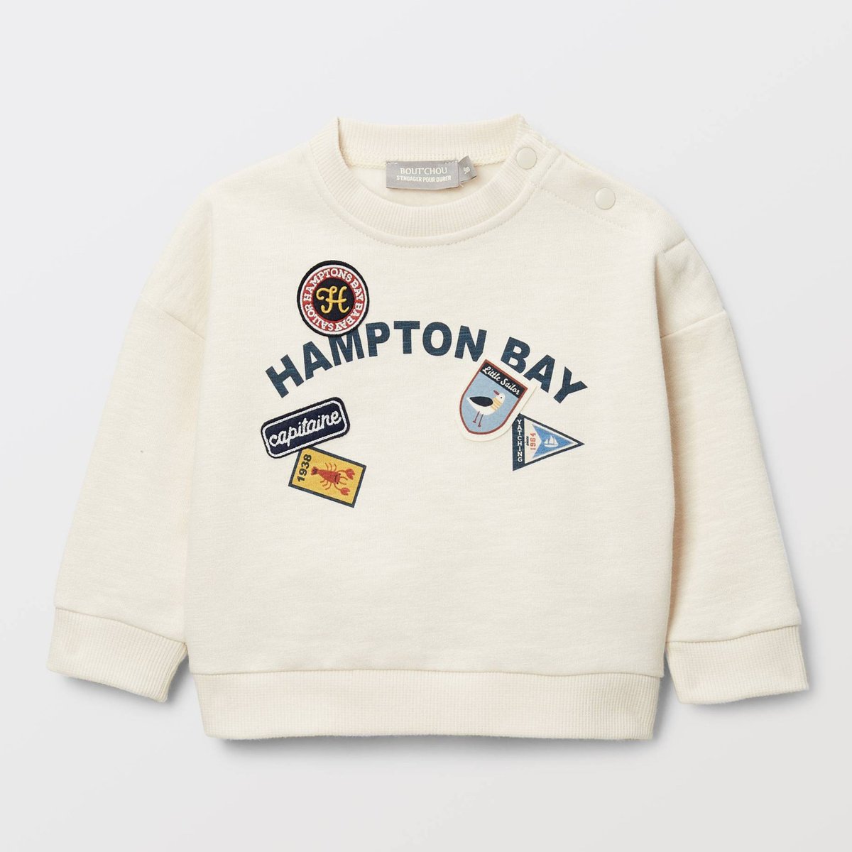 Sweat imprimé en coton BIO GOTS enduit, BOUT'CHOU