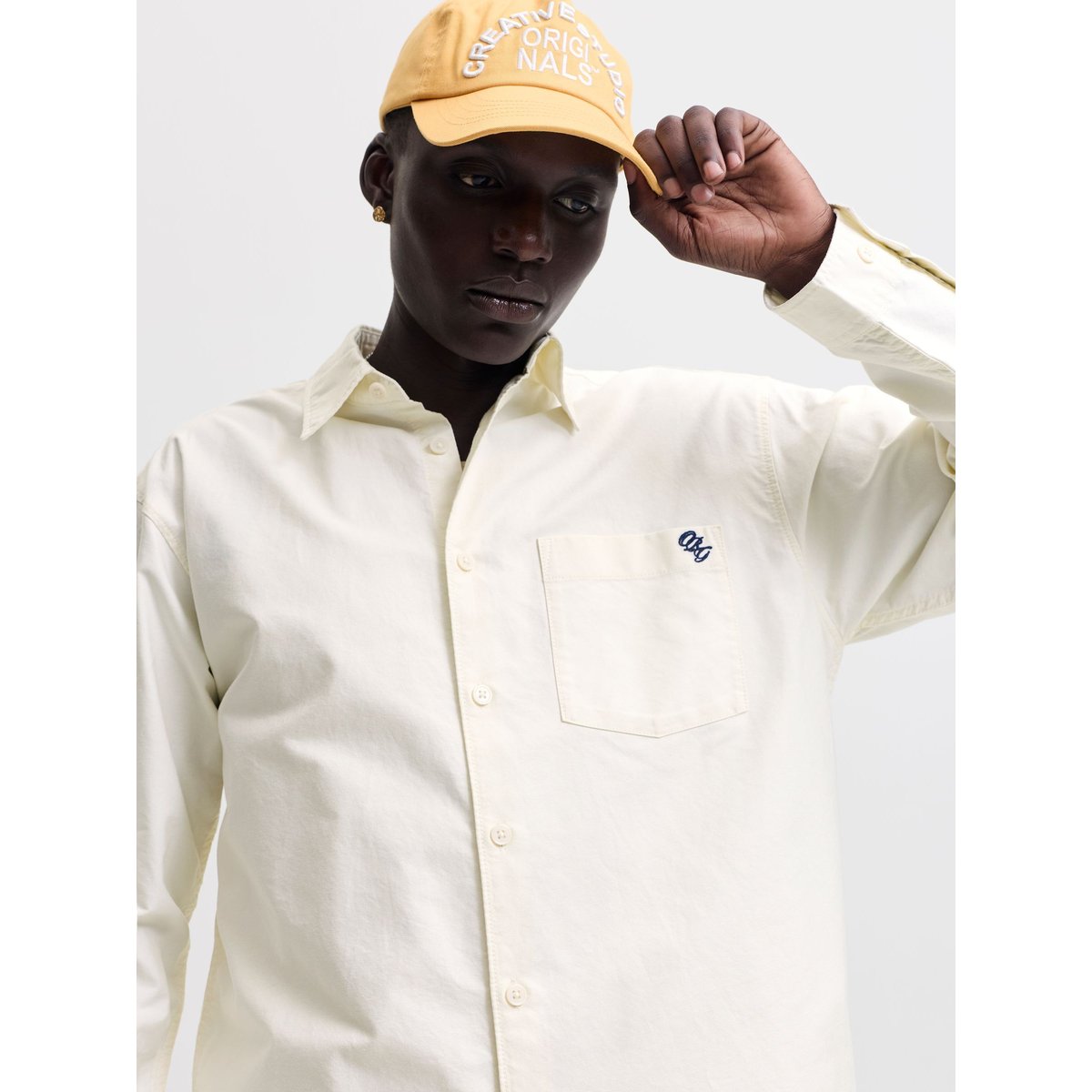 Chemise Oxford snow white 1, JACK & JONES