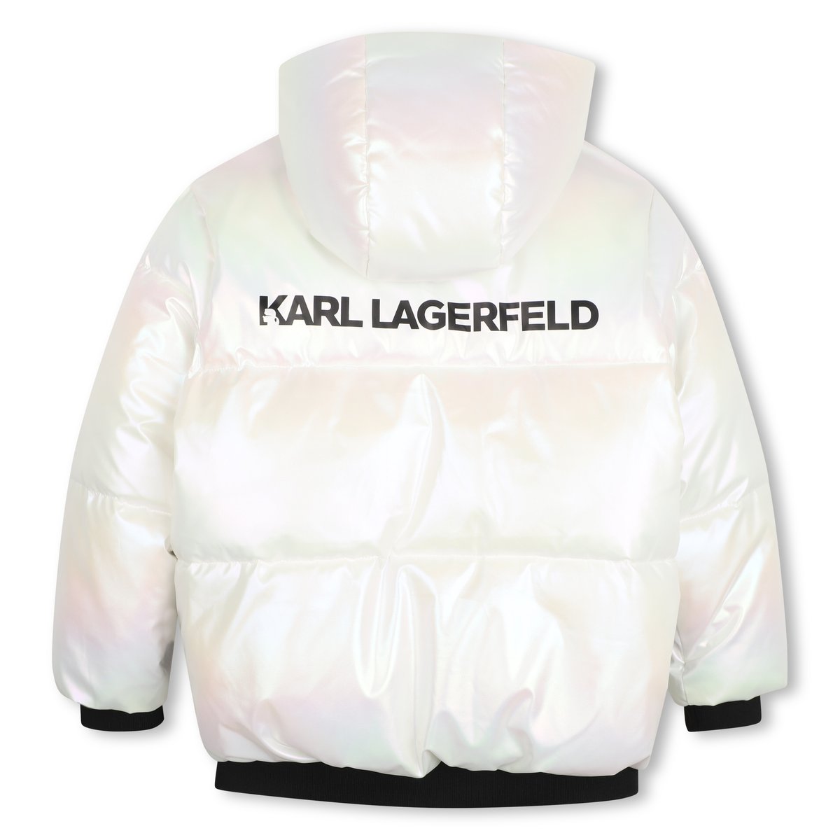 Doudoune à capuche blanc/irise, KARL LAGERFELD KIDS