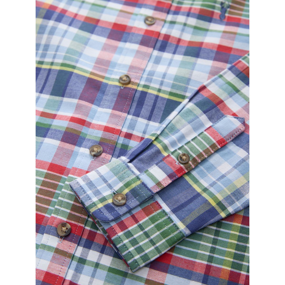 Chemise oxford à carreaux et manches longues carreaux preppy bleus, NEXT