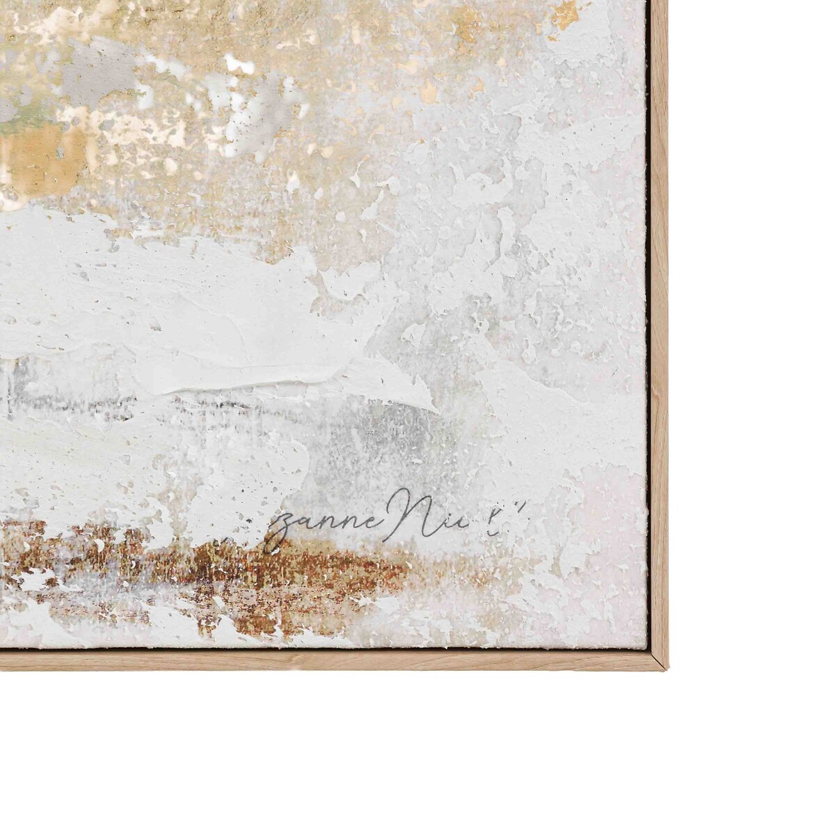 90cm White Noise Framed Canvas white, ÉDITÉ