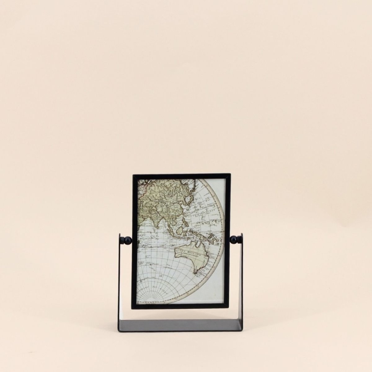 Cadre photo pivotant en métal 16,5x21cm noir, ORNAMI
