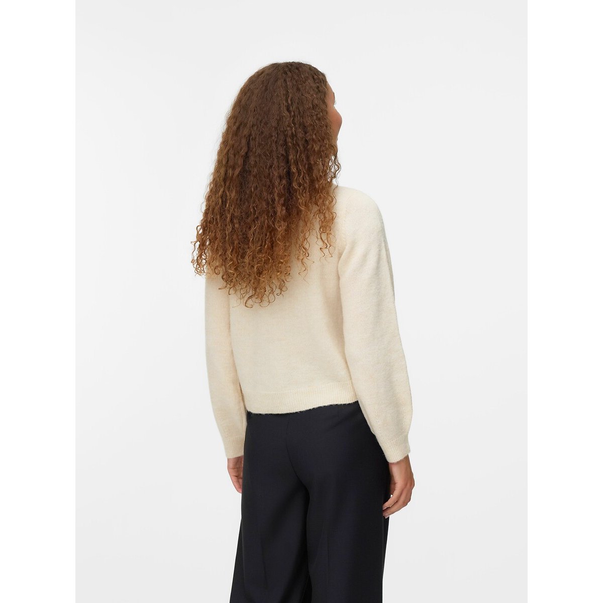 Cardigan scollo a V ecru , VERO MODA