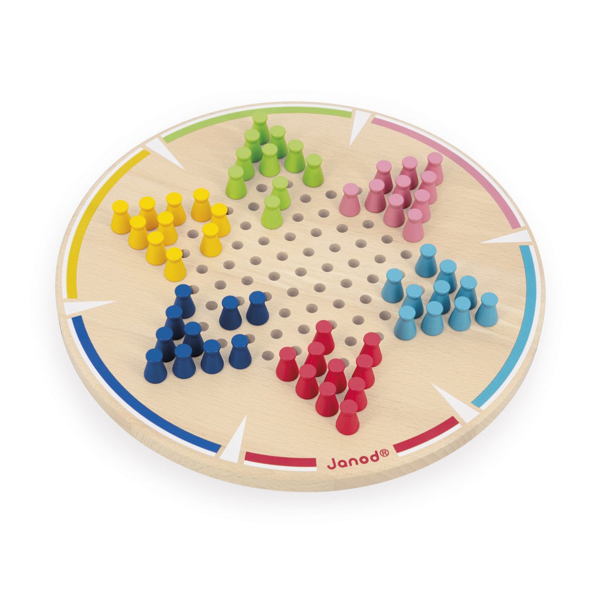 Jeu De Société Dames Chinoises En Bois couleur unique, JANOD