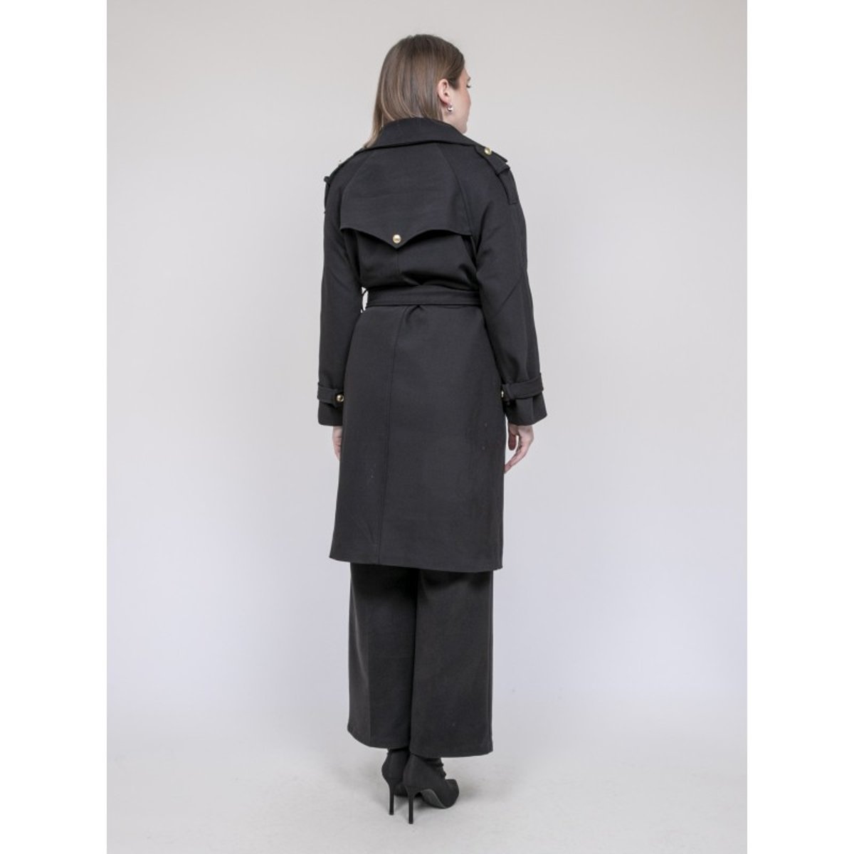 Trench Long Unzile noir, DONA LISA