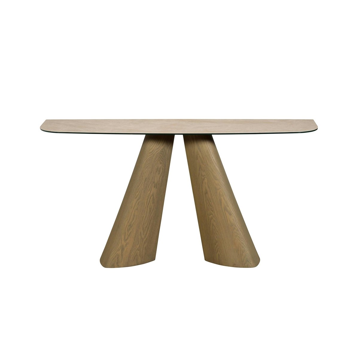 Console d'entrée design en céramique CALA beige, PIER IMPORT