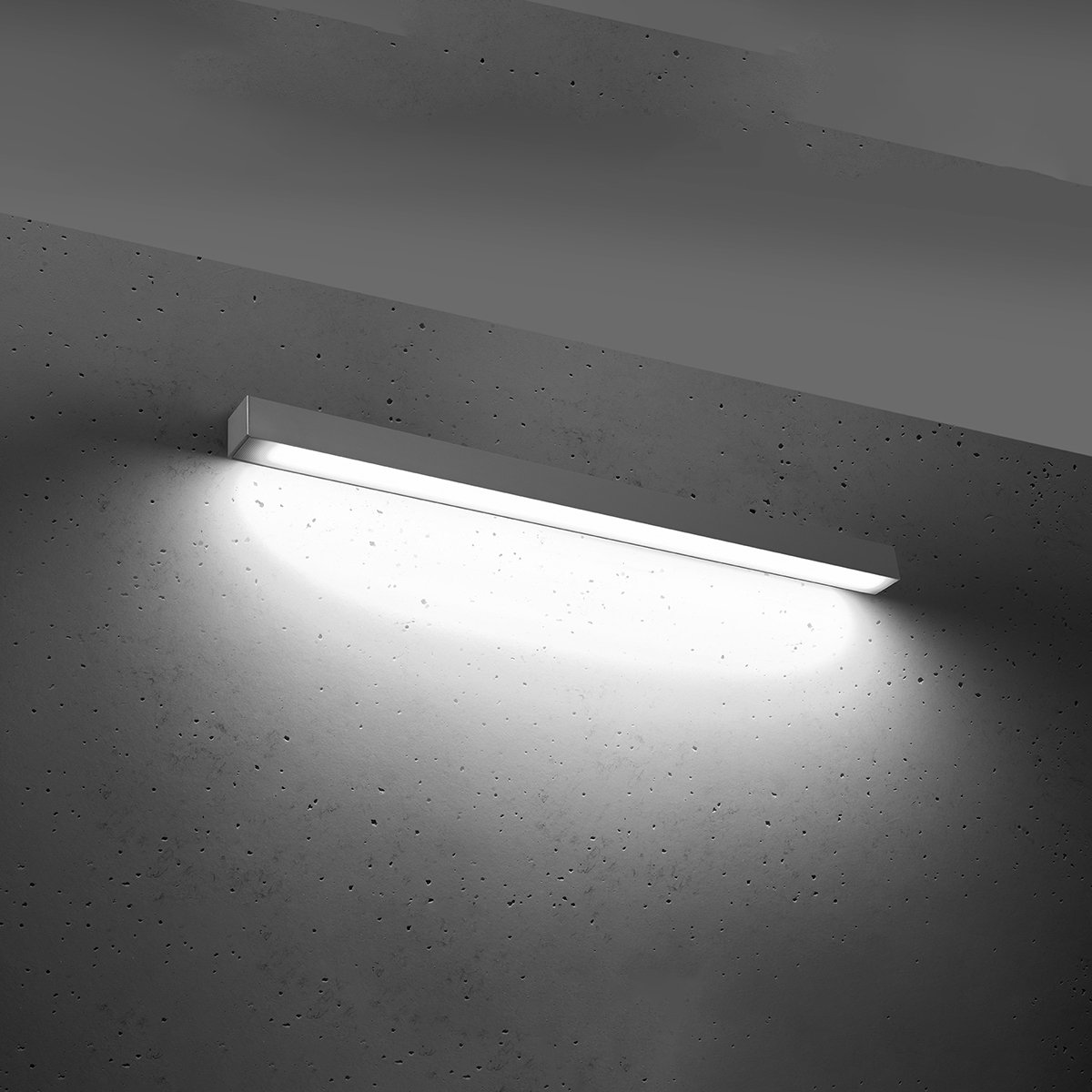 Applique murale Aluminium Gris LED 1 Pinne gris, EDEN