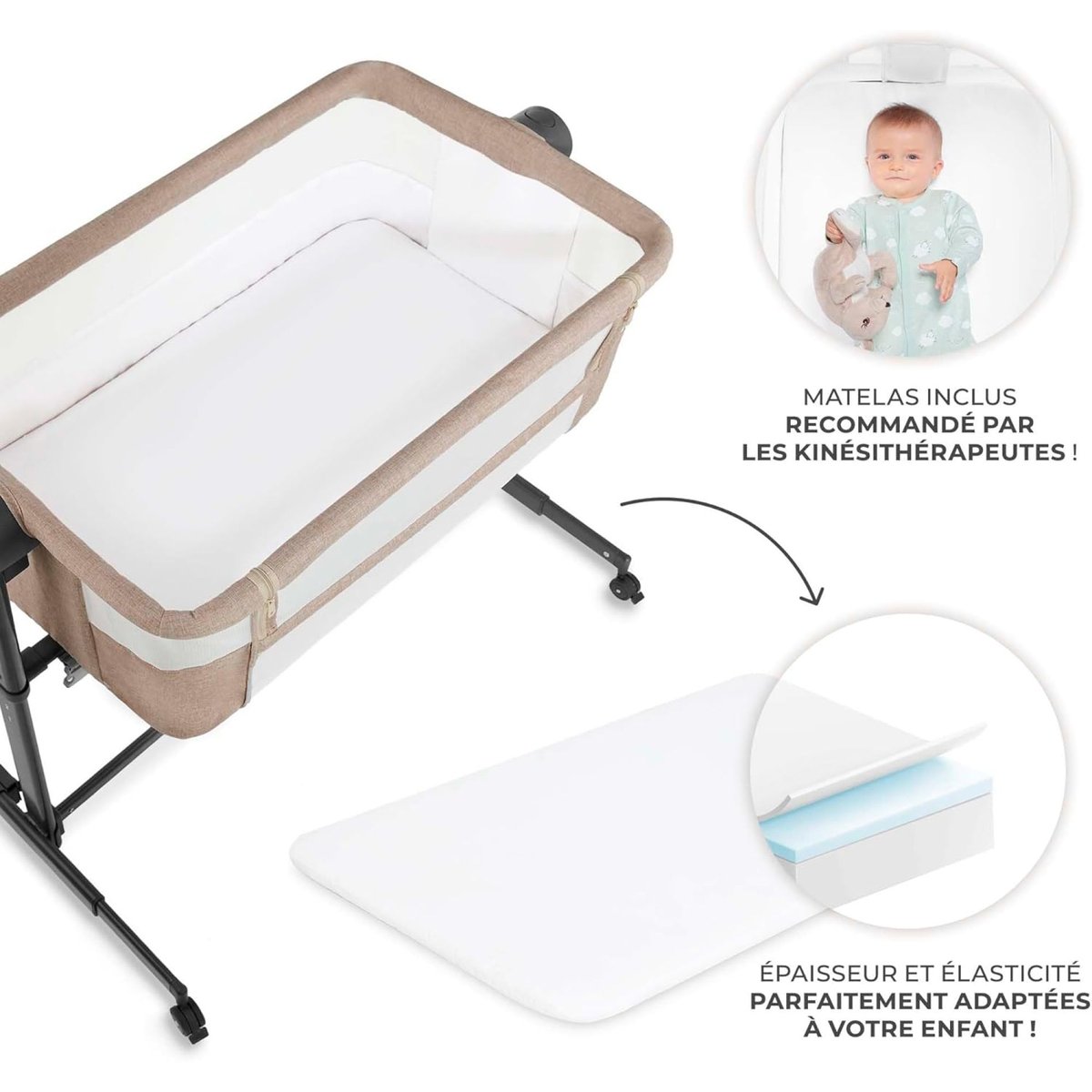 Lit cododo Nestee Up² beige, KINDERKRAFT