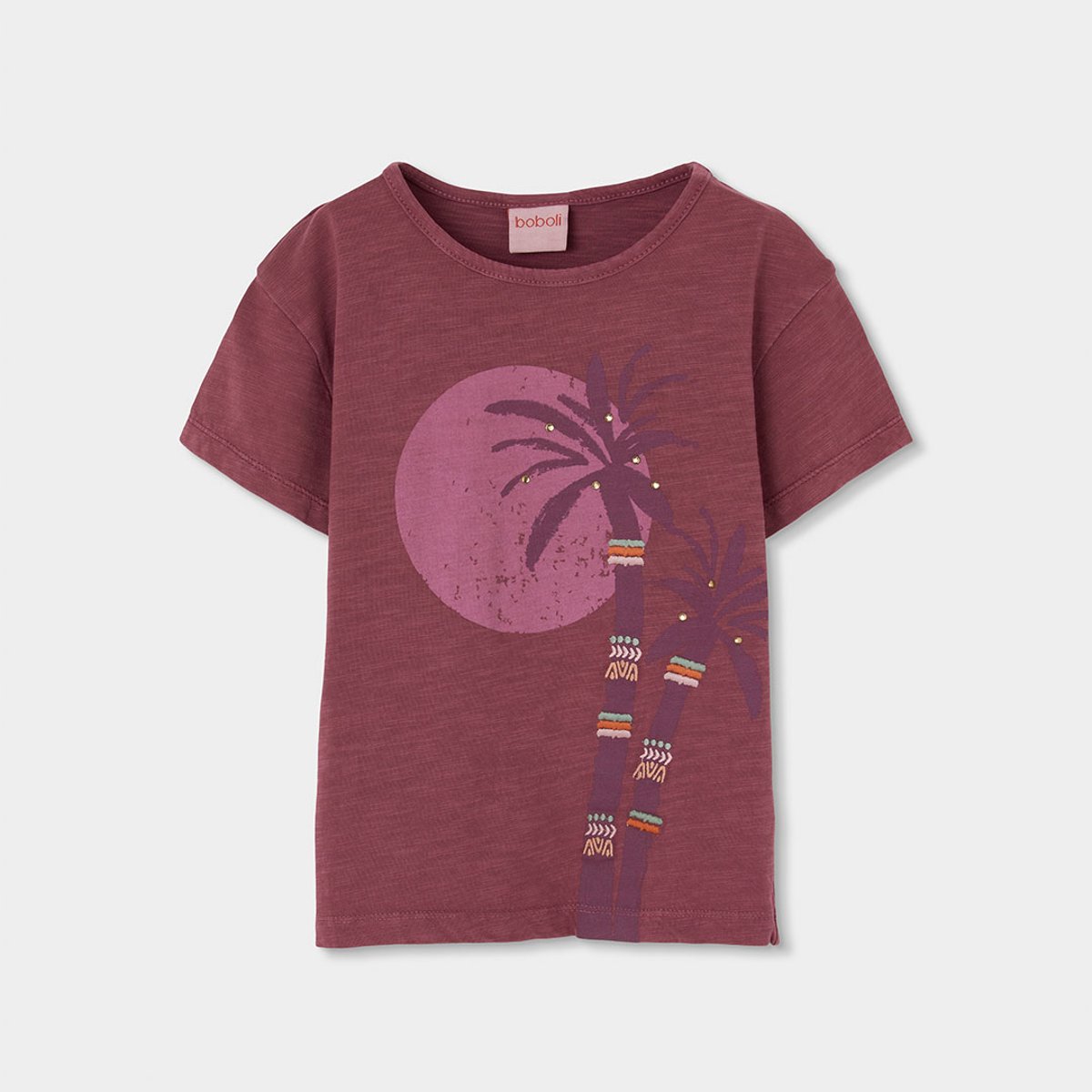 T-shirt fille coton lilac, BOBOLI