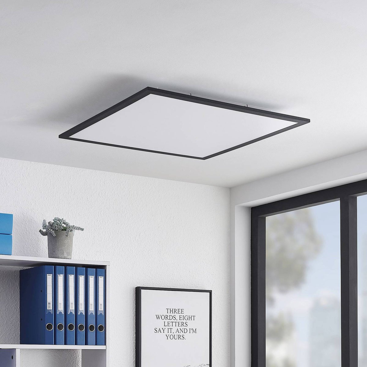 Panneau en aluminium moderneLED, Nelios noir, blanc, LINDBY