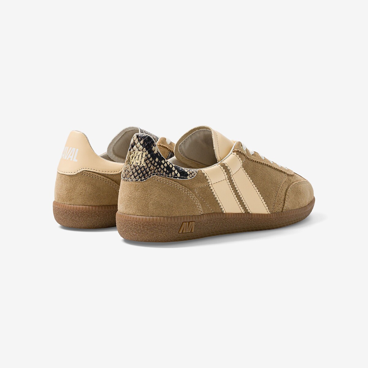 Baskets en cuir camel, CAVAL