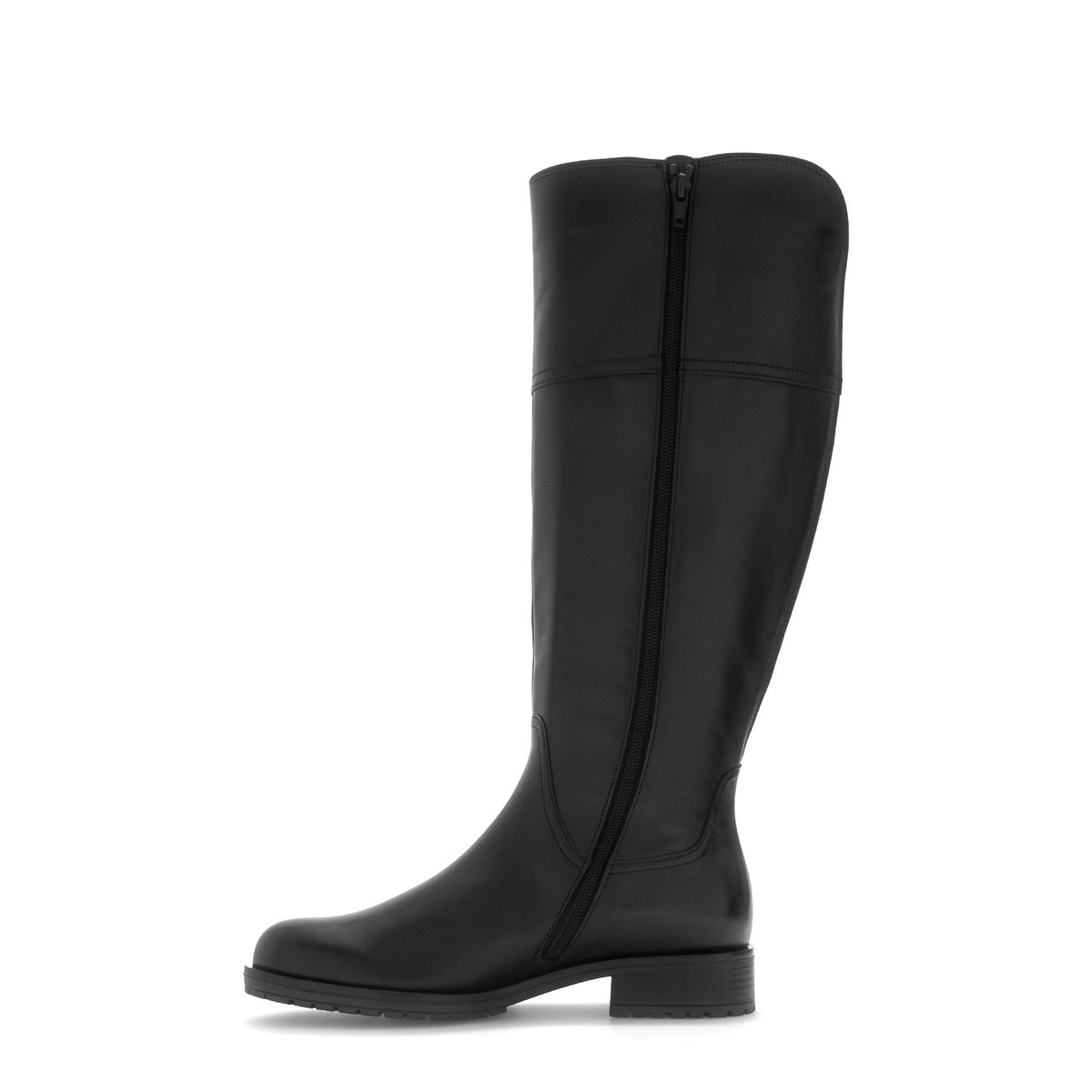 Bottes en cuir lisse à talon décroché noir lisse, GABOR